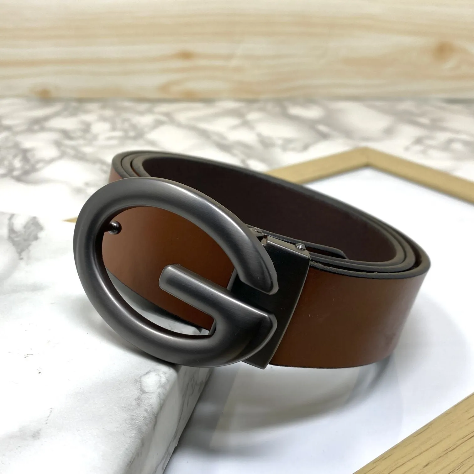 Simple G-Design Formal and Leather Strap Belt-JonasParamount