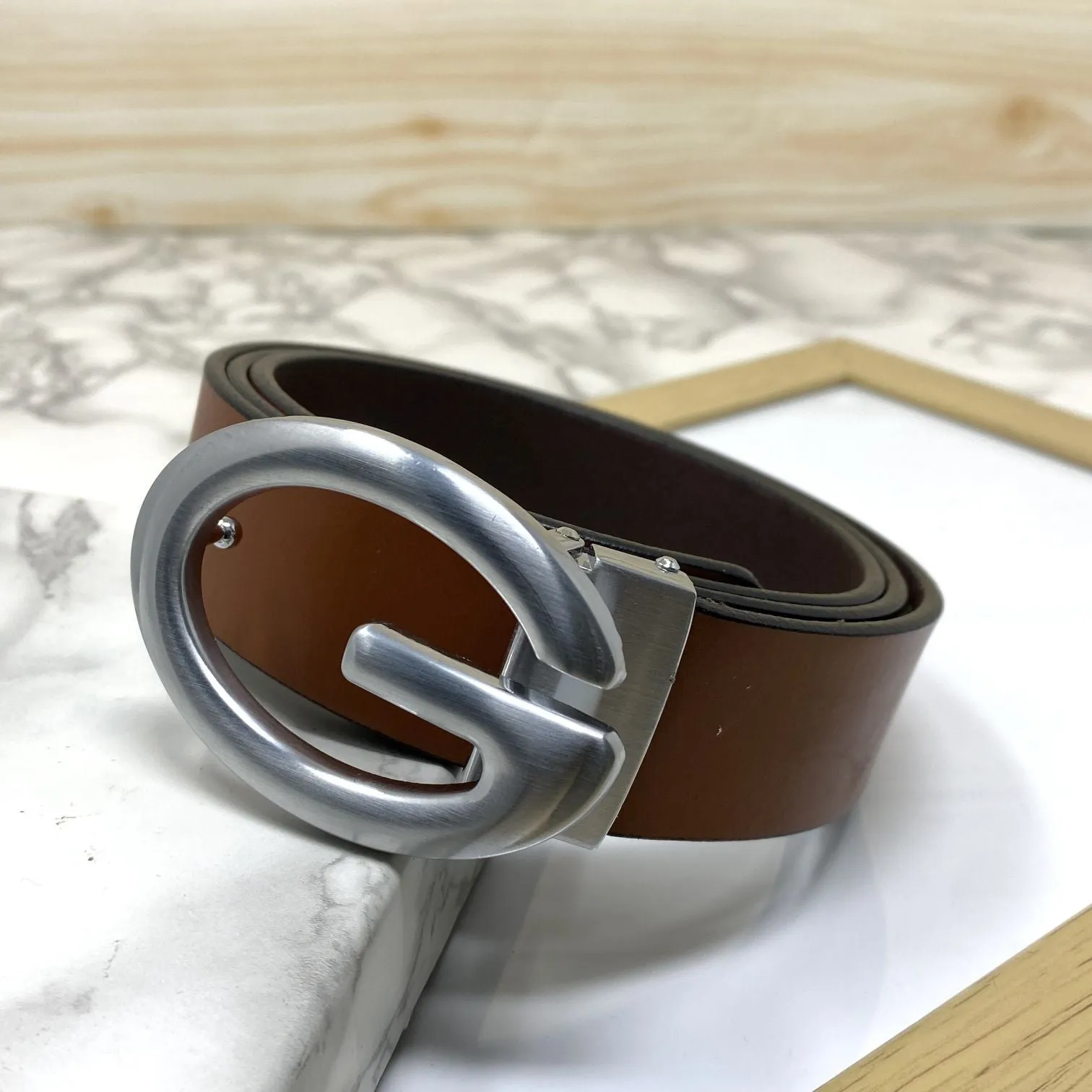 Simple G-Design Formal and Leather Strap Belt-JonasParamount