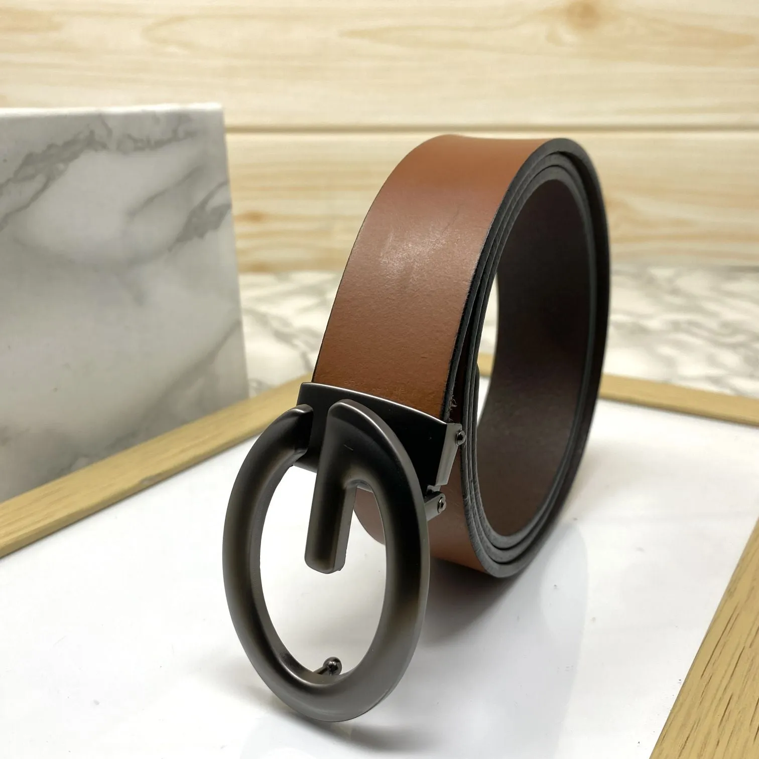 Simple G-Design Formal and Leather Strap Belt-JonasParamount