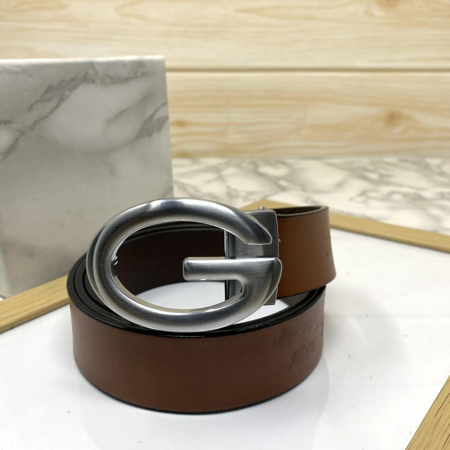 Simple G-Design Formal and Leather Strap Belt-JonasParamount