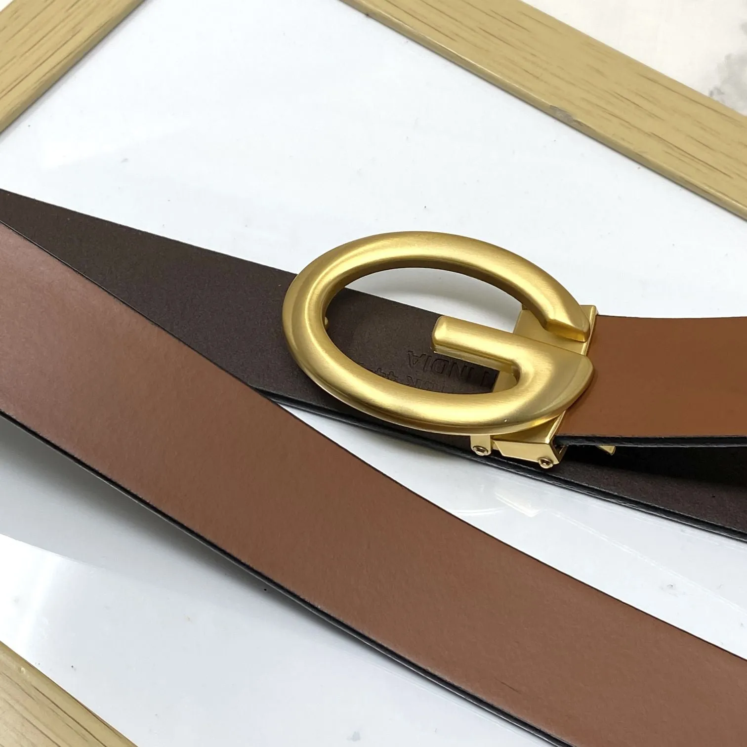 Simple G-Design Formal and Leather Strap Belt-JonasParamount