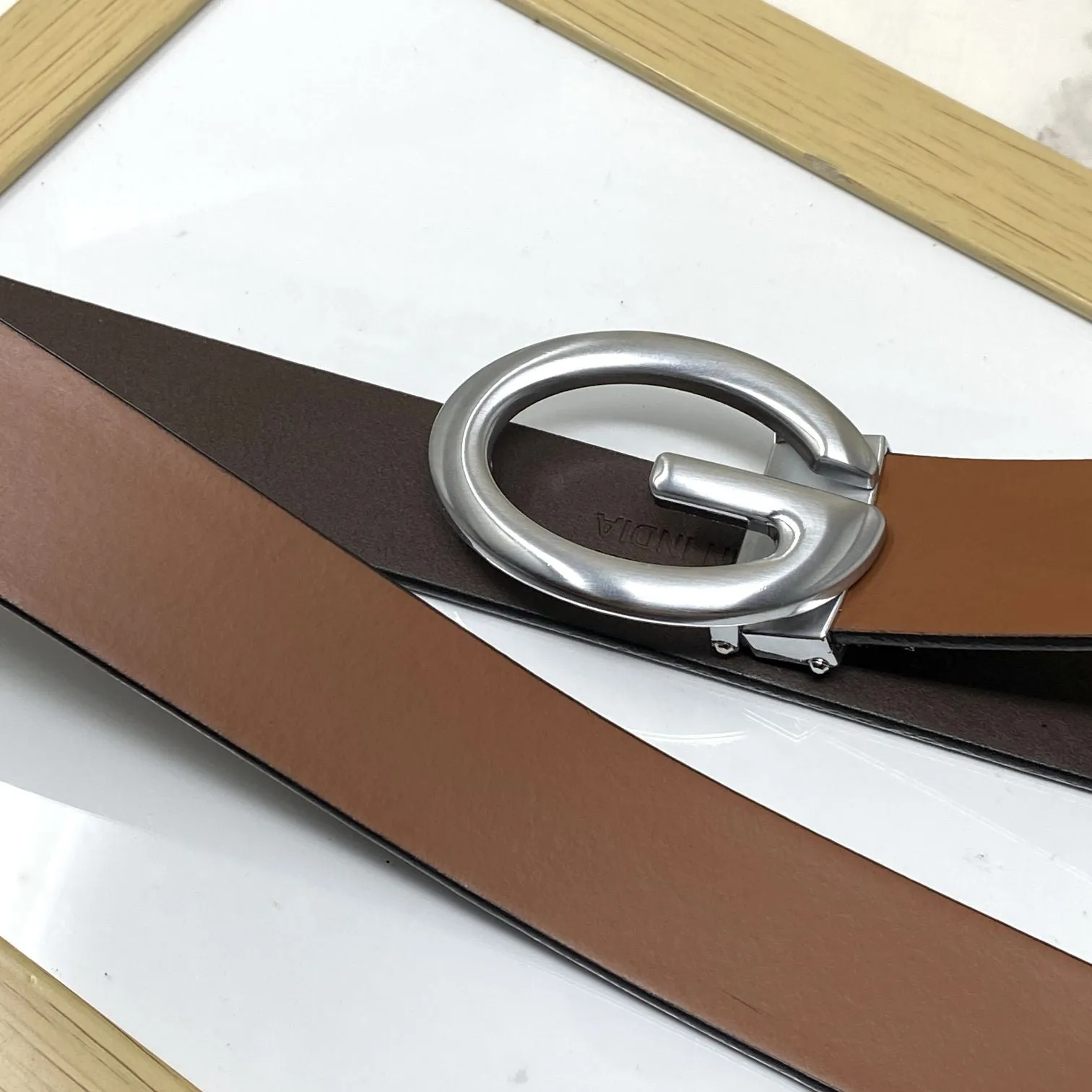 Simple G-Design Formal and Leather Strap Belt-JonasParamount