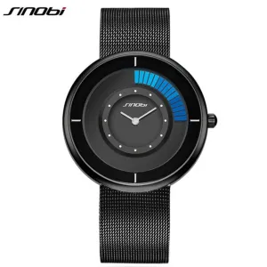 Sinobi Fashion Unique Rotating Luxury Ultra-Thin Steel Watch