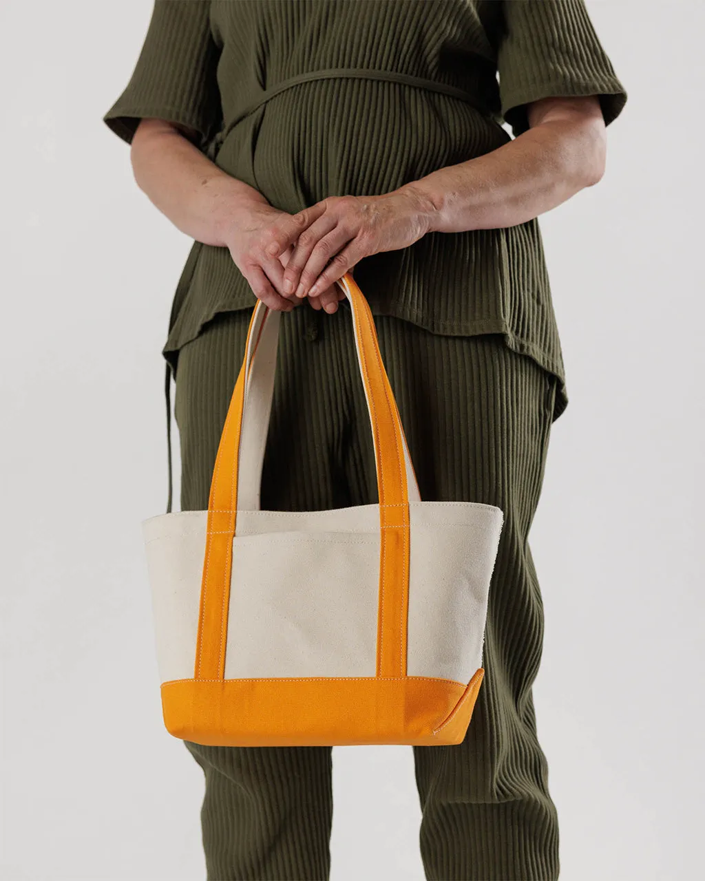 Small Heavyweight Canvas Tote - Tangerine