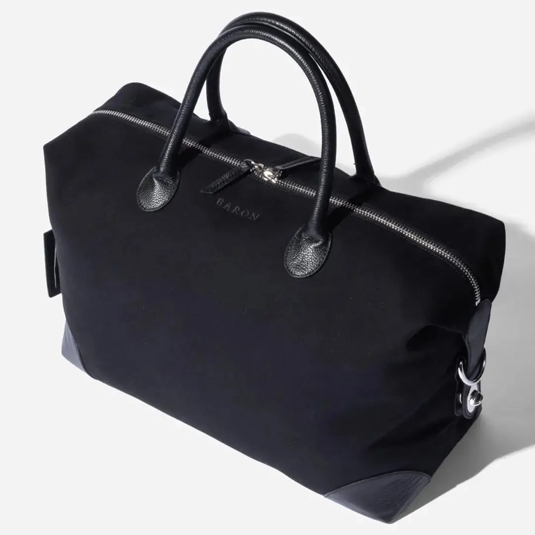 Small Weekend Bag - Black Canvas by Baron