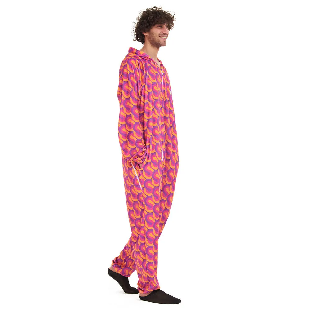 Snuggs Blanket Onesie Fuchsia Geometric