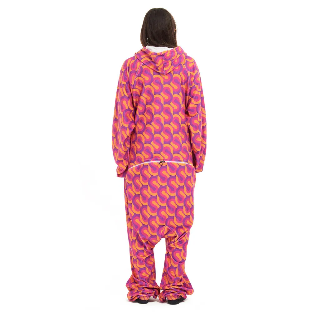 Snuggs Blanket Onesie Fuchsia Geometric