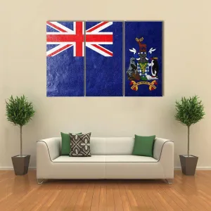 South Georgia And South Sandwich Island Flag Canvas Wall Art