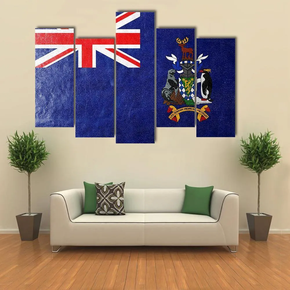 South Georgia And South Sandwich Island Flag Canvas Wall Art