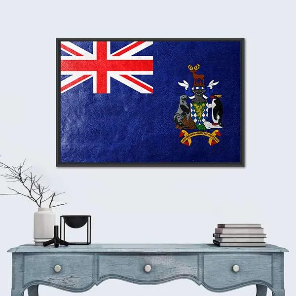 South Georgia And South Sandwich Island Flag Canvas Wall Art