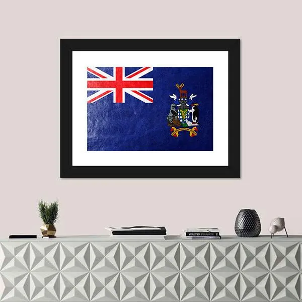 South Georgia And South Sandwich Island Flag Canvas Wall Art