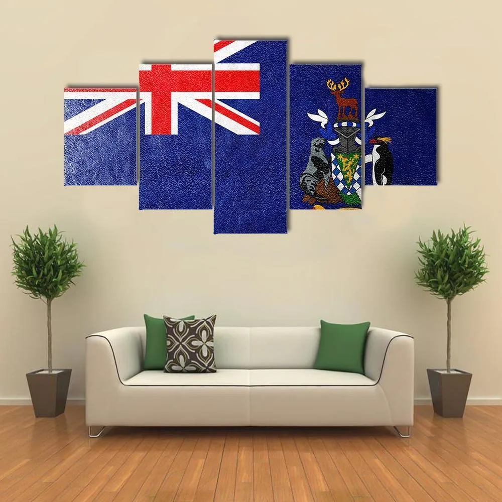 South Georgia And South Sandwich Island Flag Canvas Wall Art