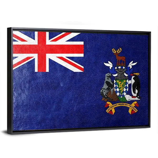 South Georgia And South Sandwich Island Flag Canvas Wall Art