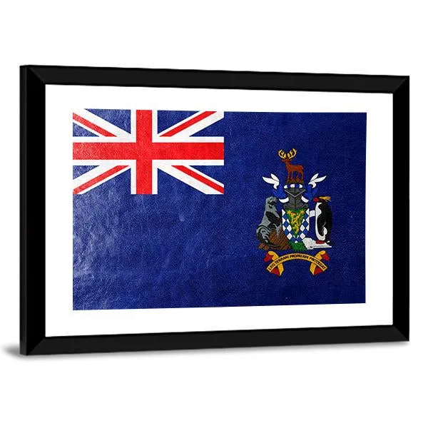 South Georgia And South Sandwich Island Flag Canvas Wall Art