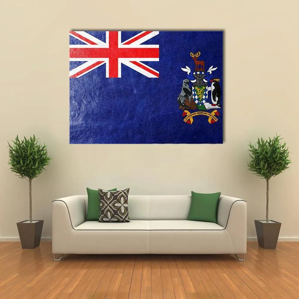 South Georgia And South Sandwich Island Flag Canvas Wall Art