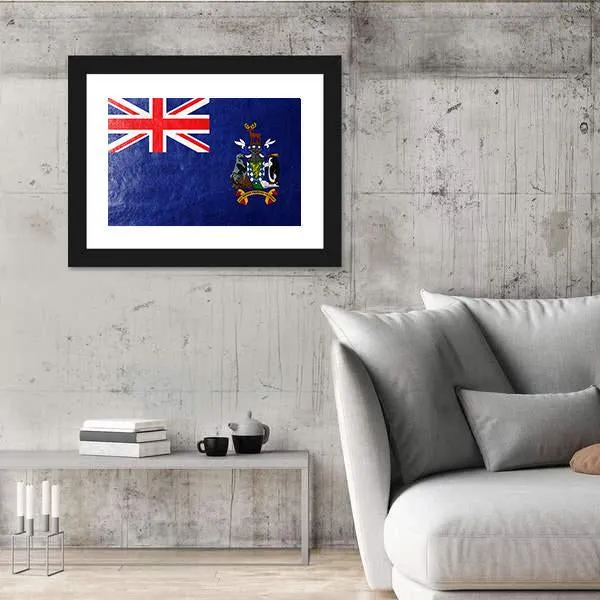 South Georgia And South Sandwich Island Flag Canvas Wall Art