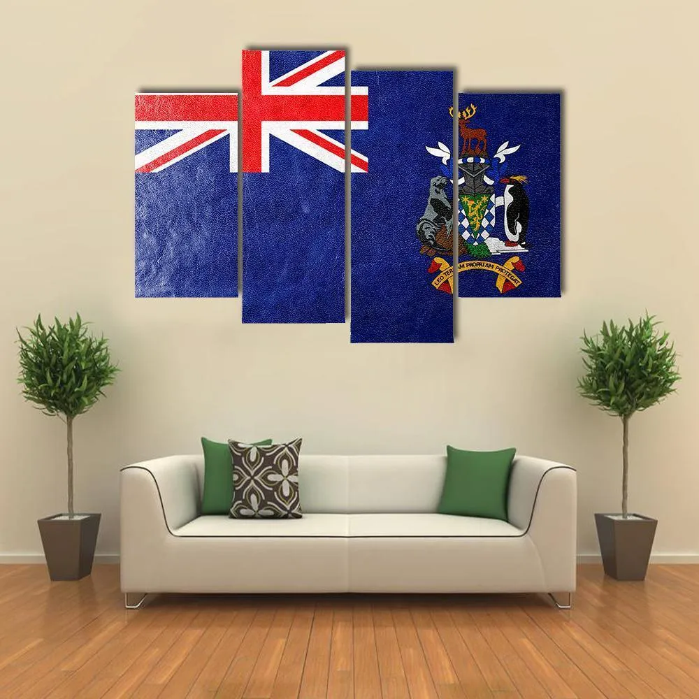 South Georgia And South Sandwich Island Flag Canvas Wall Art