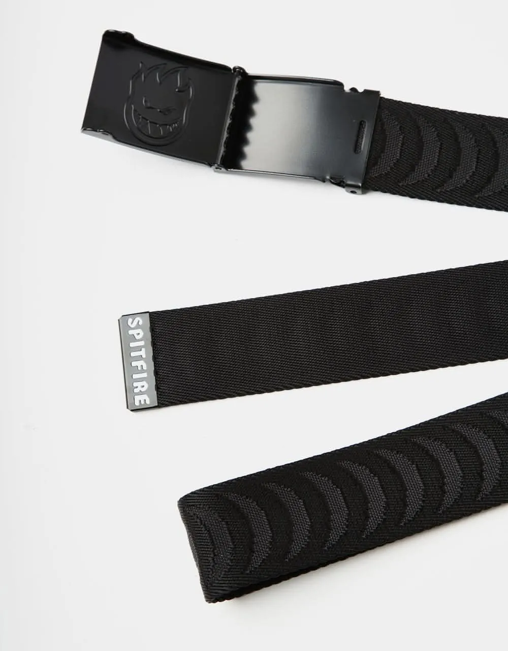 Spitfire Bighead Crescent Jacquard Web Belt - Black/White