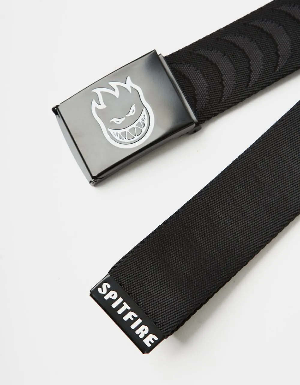 Spitfire Bighead Crescent Jacquard Web Belt - Black/White