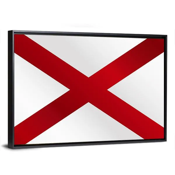 State Of Alabama Flag Canvas Wall Art