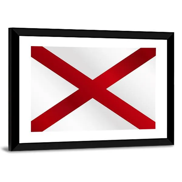 State Of Alabama Flag Canvas Wall Art