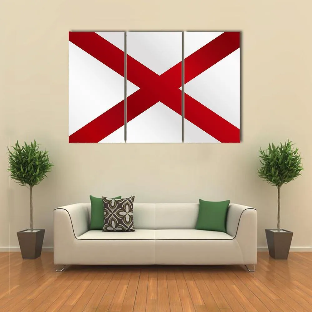 State Of Alabama Flag Canvas Wall Art