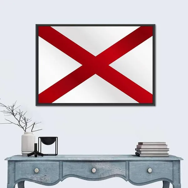 State Of Alabama Flag Canvas Wall Art