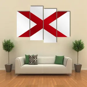 State Of Alabama Flag Canvas Wall Art