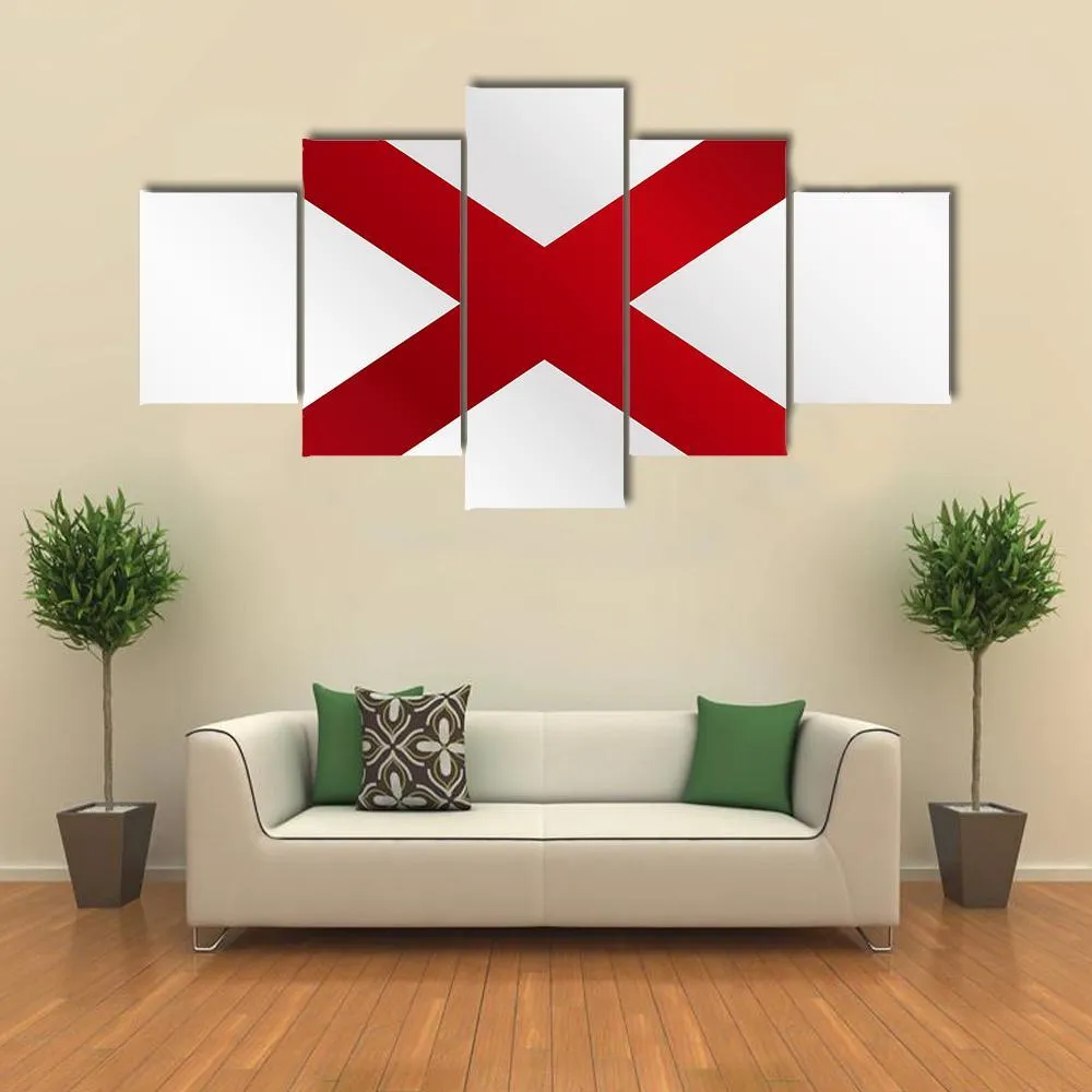 State Of Alabama Flag Canvas Wall Art