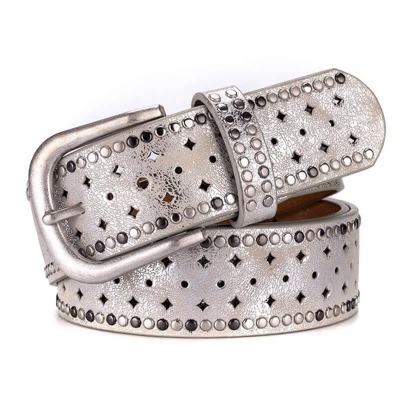 Stylish Women Rivet Belt Hollow Out Wristband-WB7039