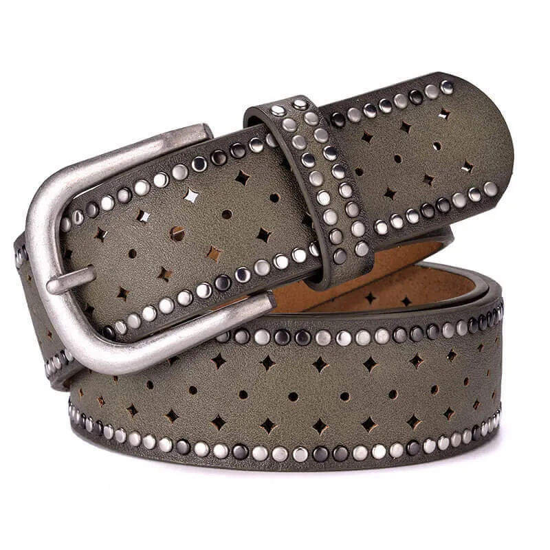 Stylish Women Rivet Belt Hollow Out Wristband-WB7039