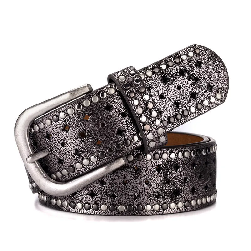 Stylish Women Rivet Belt Hollow Out Wristband-WB7039