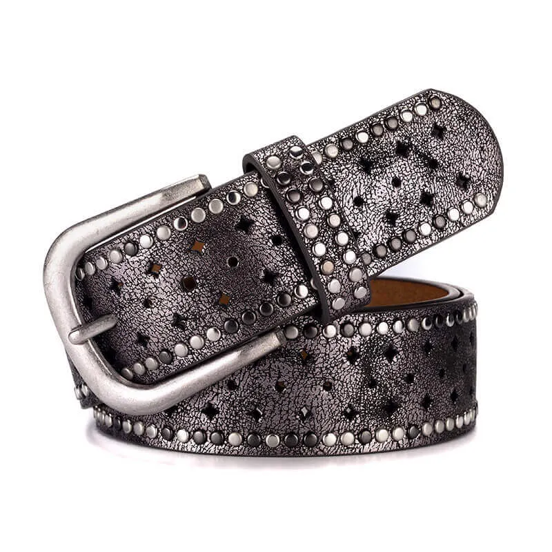 Stylish Women Rivet Belt Hollow Out Wristband-WB7039