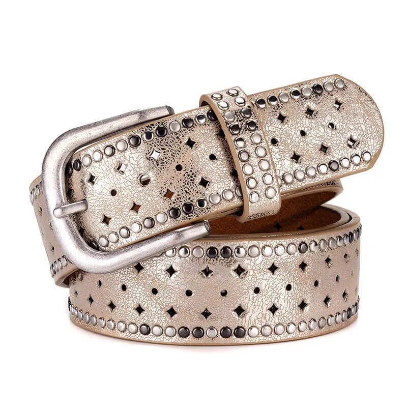 Stylish Women Rivet Belt Hollow Out Wristband-WB7039