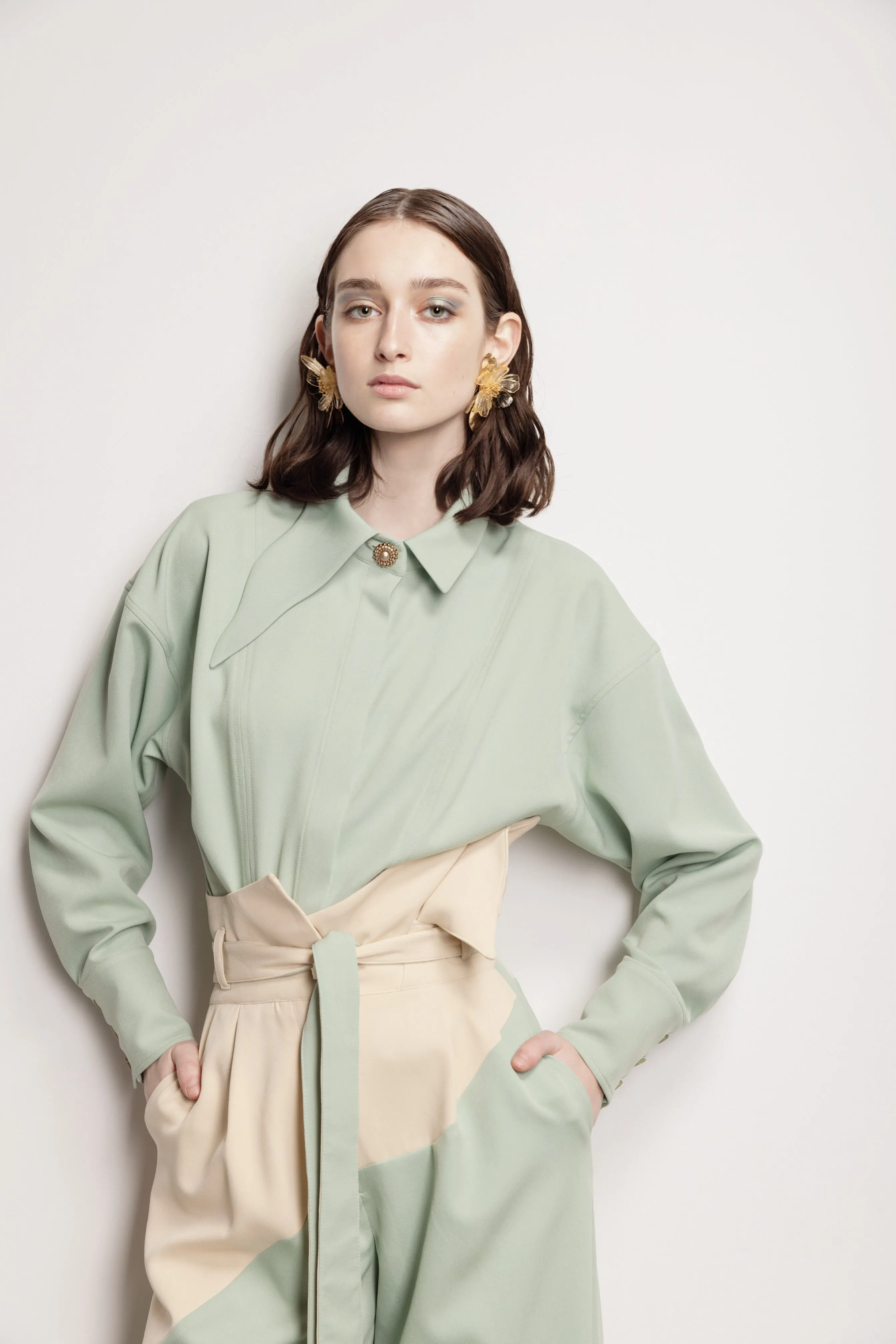 Tailored Relaxed Shirt Mint Green