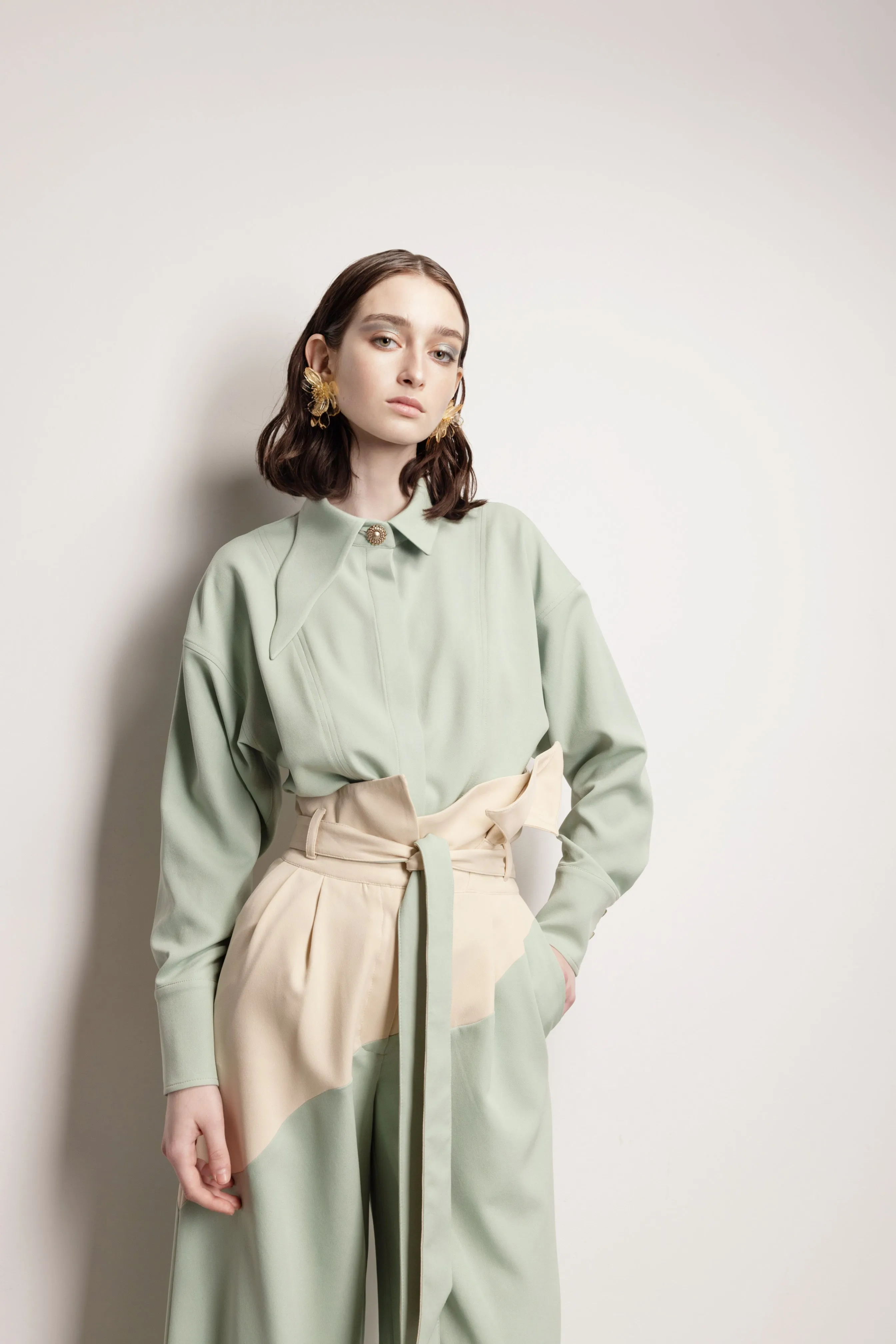 Tailored Relaxed Shirt Mint Green