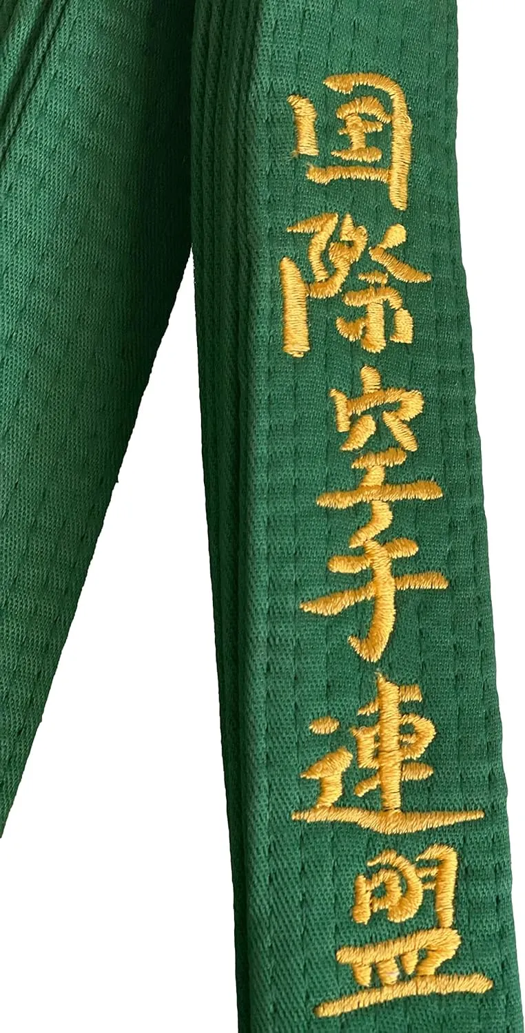 VICTORBUDO USA KYOKUSHIN EMBROIDERED KARATE BELT IN ALL COLORS