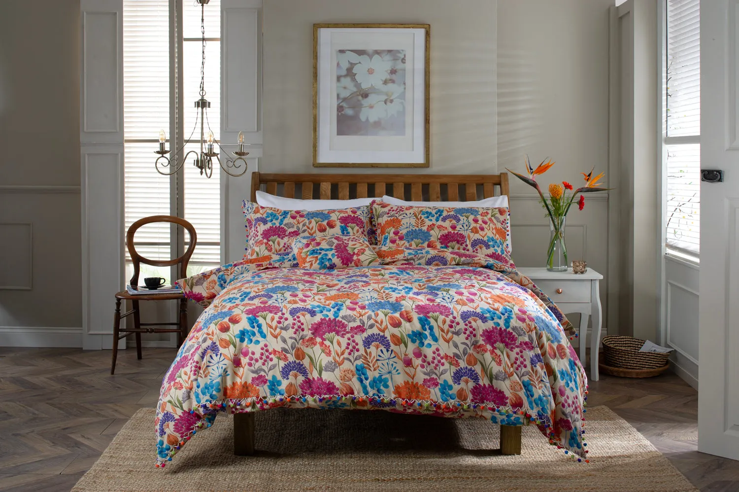 Vintage Floral Printed Soft Cotton Duvet Set