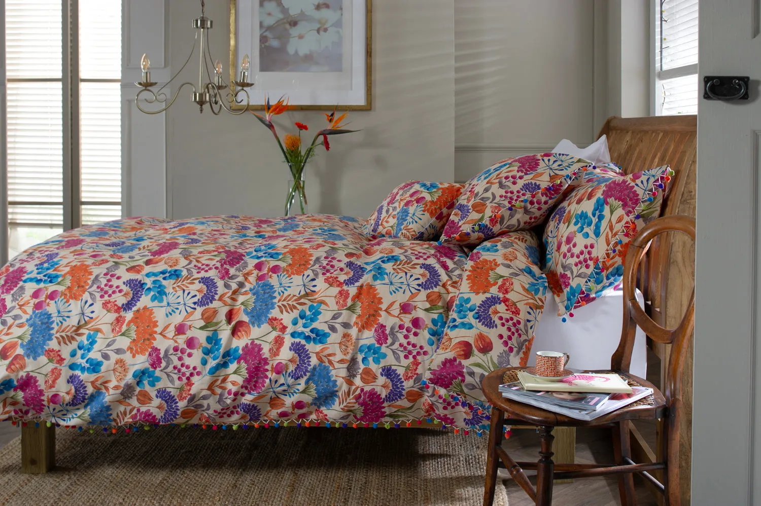 Vintage Floral Printed Soft Cotton Duvet Set