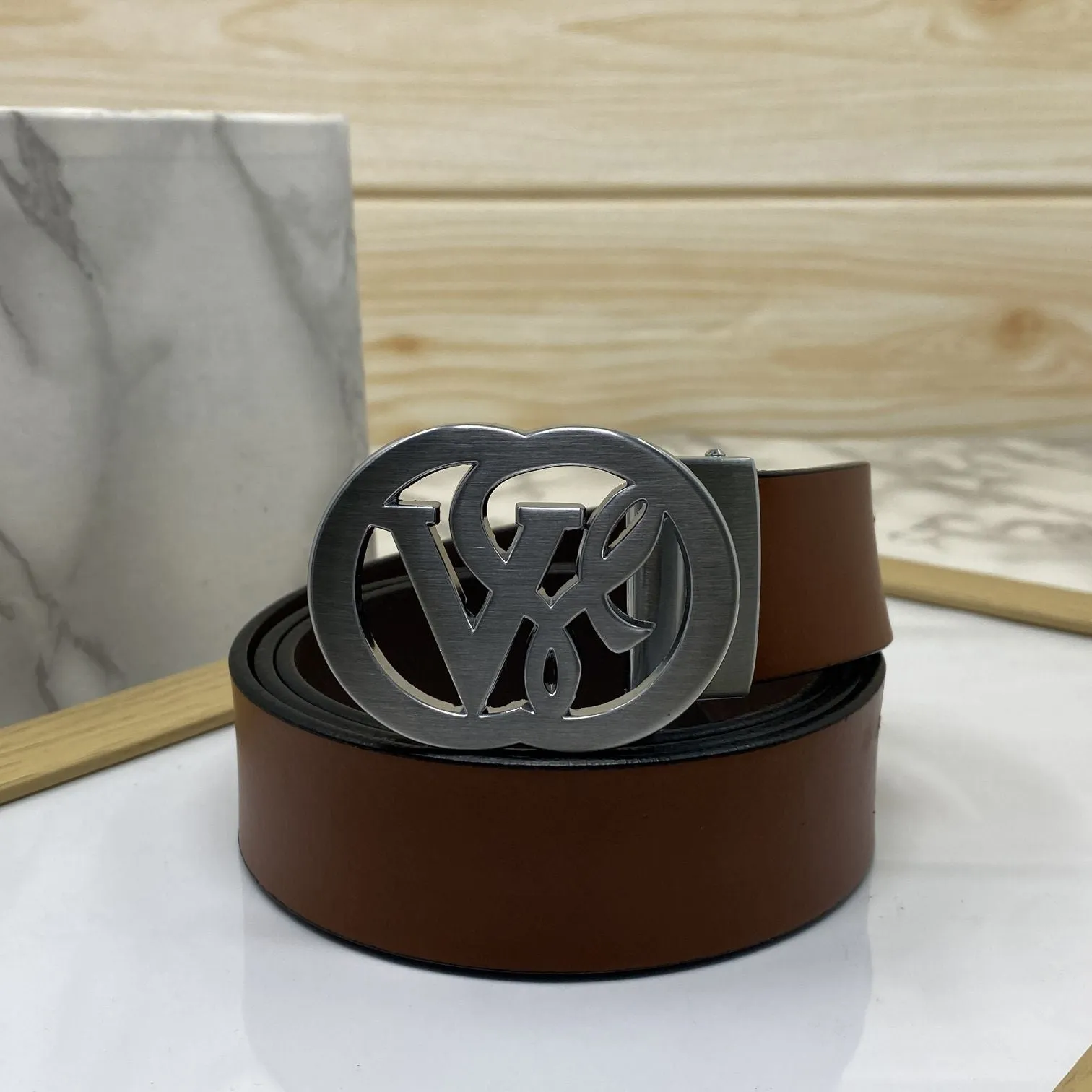 VSL Round Pin Buckle With Leather Strap-JonasParamount